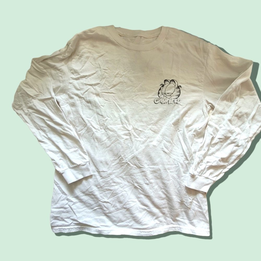 Garfield long sleeve cotton tee size medium